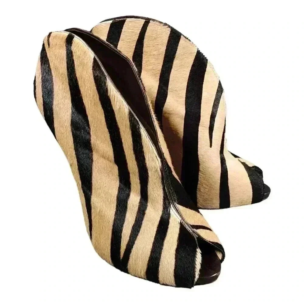 Louboutin Chester Fille Stilettos - Women's Fur Calf Hair Heels - Designer Shoes